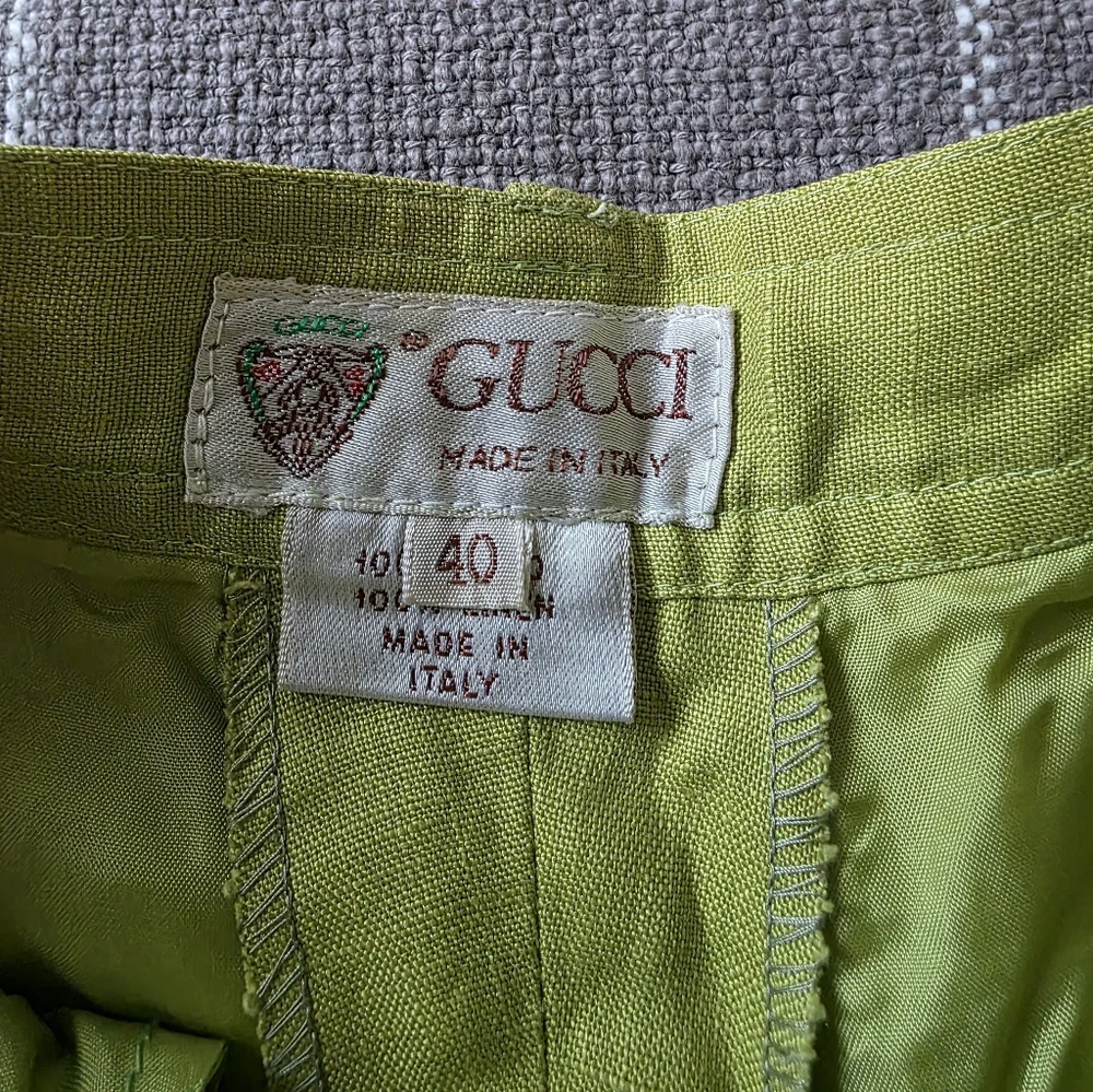 Vtg Gucci Linen Trousers - Picture 2 of 12
